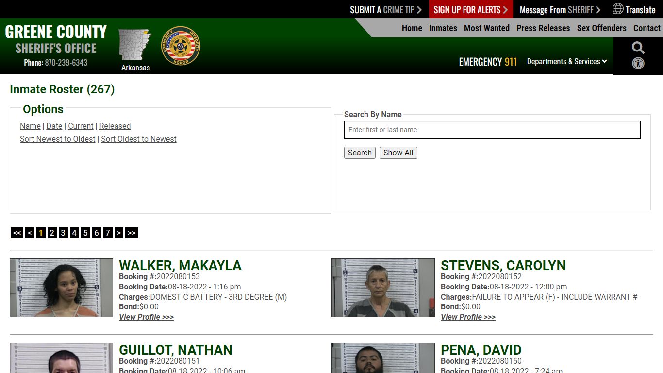 Inmate Roster - Current Inmates Booking Date Descending - Greene County ...